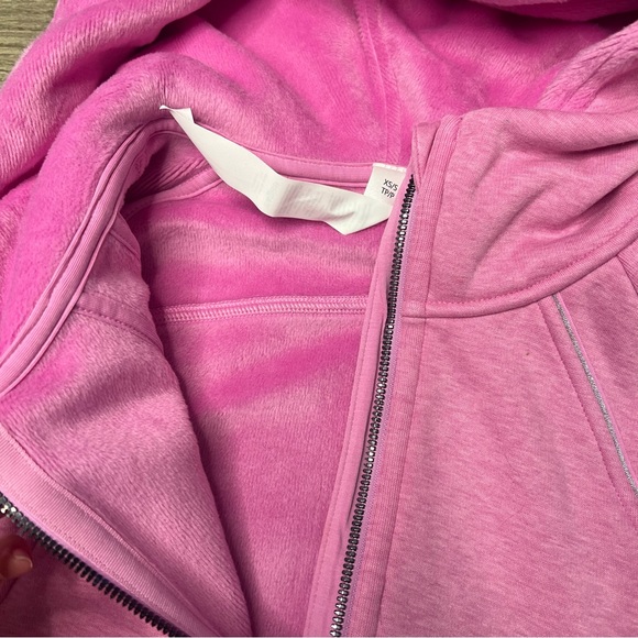 Lululemon Scuba Oversized Half-Zip Hoodie Plush Heathered Dahlia Mauve Size XS/S - Picture 6 of 9